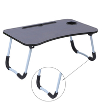 Fournisseur d'or Table d'ordinateur portable pliable portable Prix compétitif Pas cher Bureau d'ordinateur Petit lit noir Bureau d'ordinateur