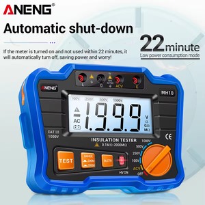 Mégohmmètre numérique Aneng MH10 100/250/500/1000V Testeur de résistance d'isolement et de terre - Product Image 2