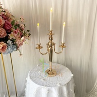 Centre de table en fer à 3 bras pour la décoration de table de mariage, de Noël et de Pâques
