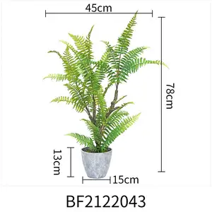 High quality tropical plants artificial plastic ferns vertical plant green wall wedding decoration