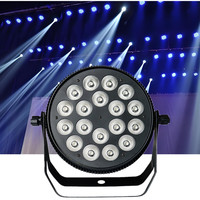 Projecteur PAR plat en alliage d'aluminium silencieux DMX512 18x18W RGBWA UV 6-en-1 LED, éclairage de scène professionnel pour clubs, fêtes et concerts