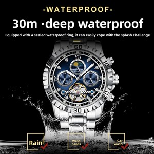 Reloj Mecánico de Acero Inoxidable para Hombre, Marca [Brand], con Puntero Luminoso, Resistente al Agua, Multifunción, Artículo Popular en Transmisión en Vivo, Una Pieza - Product Image 2