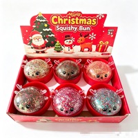 Renne de Noël Squishy en TPR à Rebond Lent, Jouet Anti-Stress Scintillant, Cadeau Sensoriel
