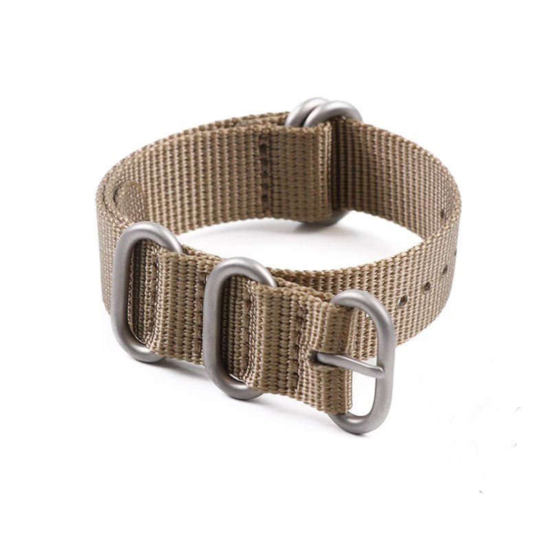 khaki band silver buckle