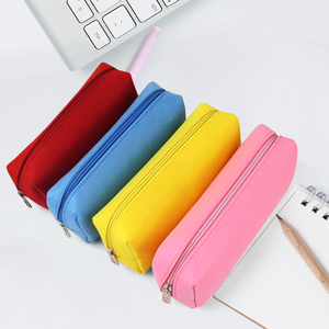 Étui à crayons en feutre minimaliste écologique tendance, sac de rangement avec fermeture éclair, grande capacité, trousse à crayons pour étudiants, étuis de papeterie - Product Image 4