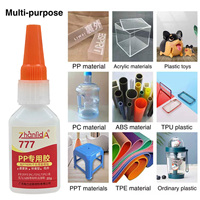 Colle PP Zhanlida 777, collage direct sans traitement de surface, adhésif à séchage rapide pour PC, TPE, TPU, ABS, plastique acrylique