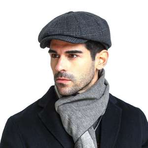 قبعة بغطاء لبلاب قماش مخصص من المخزون قبعة Newsboy للرجال - Product Image 6