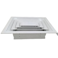 Diffuseur d'air de ventilation CVC rectangulaire avec anémostat et lame d'amortisseur opposée réglable