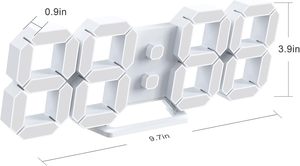 3D LED Wall <b>Digital</b> <b>Clock</b> Time Calendar Thermometer Display Electronic Modern Stylish Desktop <b>Clock</b> - Product Image 2