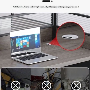 Nuovo Design di Alta Qualità: Postazione di Lavoro per 2 Persone con Scrivania Divisoria Durevole e Schermi Privacy per Uffici <span class=keywords><strong>Open</strong></span> Space - Product Image 3