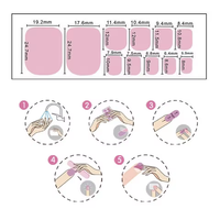 22 conseils dégradé de couleur orteil vernis à ongles enveloppes autocollants Patch feuilles décalcomanies imperméable ongles enveloppes ongle huile Patch orteil ongle autocollant