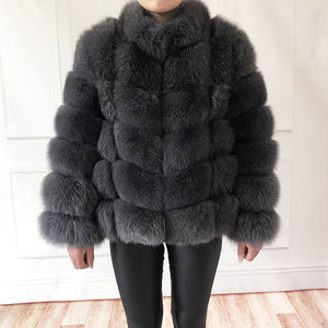 Abrigos de Invierno de Piel Sintética de Zorro para <span class=keywords><strong>Mujer</strong></span> en Tallas Grandes con Manga Desmontable y Tamaño Personalizado en Oferta - Product Image 1