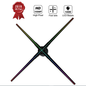 Quạt Chiếu Quảng Cáo 3 Chiều 3D 100SD + Naked Air Hang Holographic 1440Pcs Độ Phân Giải LED Quạt Chiếu Ba Chiều 3D - Product Image 2