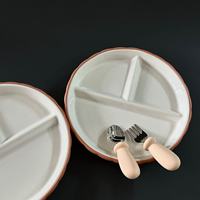 Vaisselle en céramique pour enfants de vente chaude assiette en céramique bébé alimentation vaisselle en céramique