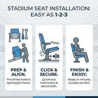Banco Plegable de Aluminio con Doble Resorte, Asiento Acolchado Resistente y Duradero, Certificado CE, Resistente a la Intemperie, para Uso en Gimnasios