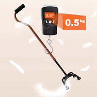 Bâton de marche médical pour personnes âgées télescopique en aluminium à hauteur réglable Quad Cane Béquilles à quatre pattes pour canne antidérapante