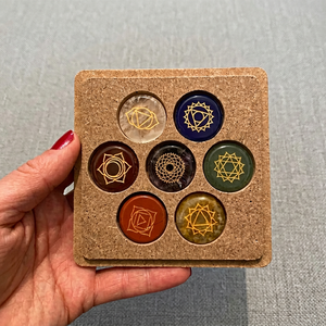 <b>Chakra</b> Healing <b>Set</b> | 7 Engraved <b>Chakra</b> <b>Crystals</b> | Gift Box - Product Image 1