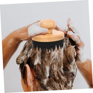 Peigne en bambou naturel, brosse démêlante douce pour le cuir chevelu, brosse lissante ronde en bois pour la croissance des cheveux - Product Image 2