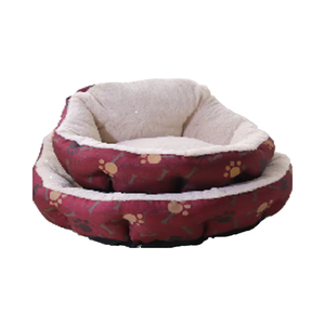 MEiweipet Cama Grande de Felpa para Perro Borgoña Antideslizante Sofá para Dormir Gato Impreso Camas para Mascotas - Product Image 1