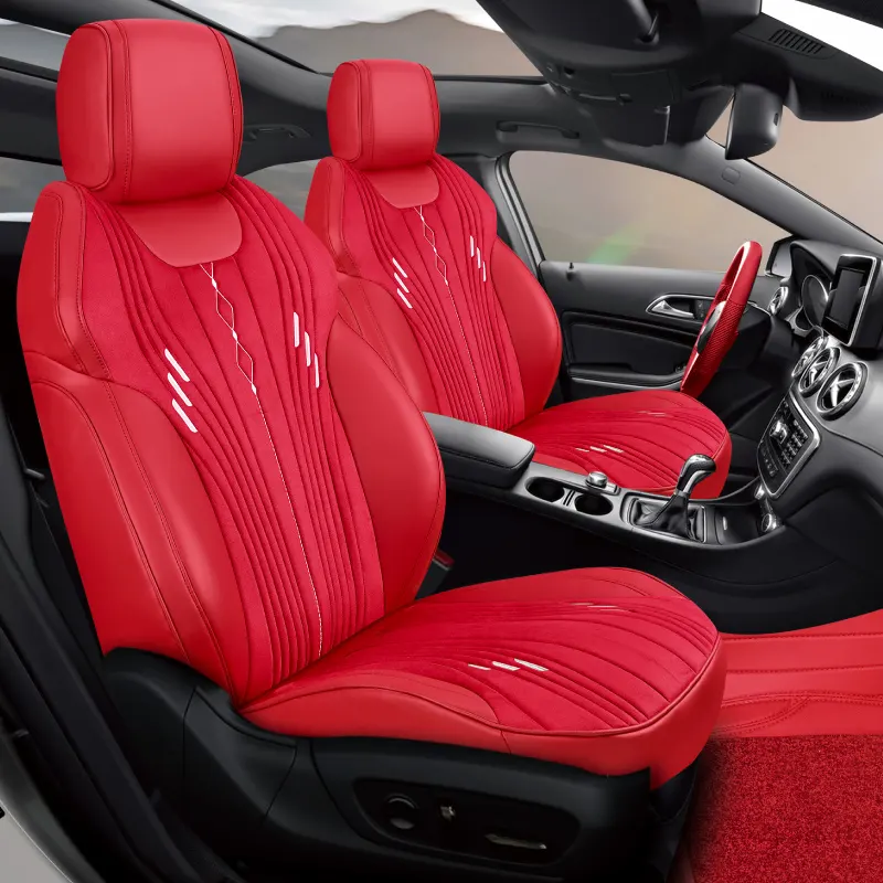 Ensemble complet gris de luxe universel 2023 Design housse de coussin de siège de voiture adapté aux housses de siège de voiture