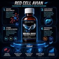 Professionelles Champion B-12 Rote-Blutkörperchen-Flüssigserum 250ml Verbesserte Blutsauerstoff- und Fluggeschwindigkeitsausdauer Rennbrieftauben-Gesundheit
