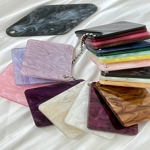 Portachiavi personalizzato Hotel Motel nuovo stile carino in marmo colorato acrilico portachiavi di sublimazione in plastica per stile - Product Image 5