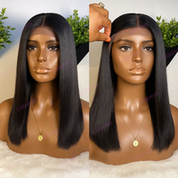 Venta al por mayor M Lagos Hairline HD pelucas delanteras de encaje 100% pelo humano indio crudo real Bob corto peluca 12 pulgadas 13x4 para pelucas frontales de encaje