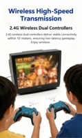 Manette de jeu rétro sans fil M68S 2.4G, double manette, plus de 20000 jeux, plug-and-play pour console de jeu TV, mémoire 64 Go, stockage extensible