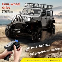Coche de Control Remoto MN-128 1:12 4WD con Cambio de Marchas, Camioneta de Escalada RC con Luces Intermitentes, Juguete de Coche RC