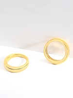 Minimalistischer Punk-Ring in Goldfarbe für Damen, schlichter Damenring, Messingschmuck für Verlobung, Party, Anillos Mujer
