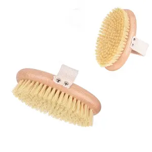 도매 고품질 천연 Sisal 비건 Bristle 너도밤 나무 목욕 브러시 Sisal 목욕 바디 브러쉬 드라이 브러쉬 스킨