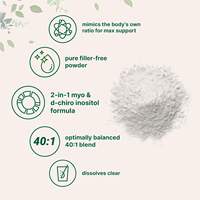 Compléments alimentaires à base de plantes pour l'équilibre hormonal féminin, marque privée OEM, poudre de Myo-inositol D-Chiro Inositol 40:1 enrichie en folate et vitamine D