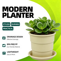 Pot de fleurs en PP épaissi de 24,7 L avec trous de drainage respirants pour le contrôle des racines, design moderne et minimaliste, toutes saisons, pour le sol