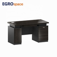 Table de Direction de Bureau EGROspace en Mélaminé, Forme en L, Luxe Exécutif, Moderne, Organisateur, pour PDG