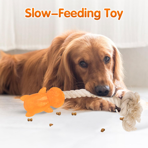 Pawise, juguete interactivo para perros con cuerda de algodón, dispensador de golosinas para mascotas, juguete de alimentación lenta para entrenamiento IQ - Product Image 4