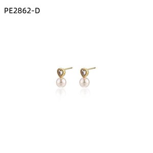 Fashion Earrings with Pearl Stud PE2862 for Women High Quality Jewelry - Product Image 2