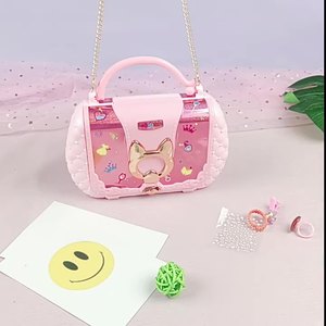 Children's Playhouse Portable <strong>Beauty</strong> Makeup Set Washable <strong>Girl</strong> Birthday Gift Princess Handheld Box Cosmetics Toy - Product Image 2