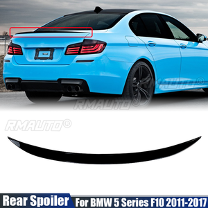 Alerón trasero para BMW Serie 5 F10 M5 2011 2012 2013 2014 2015 2016 2017 MP, divisor de maletero con apariencia de carbono / labio negro - Product Image 1