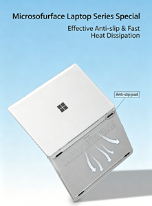 เคสแข็งใสกันน้ำสำหรับ <span class=keywords><strong>Microsoft</strong></span> Surface Laptop Go 1/2/3 7 ขนาด 15 นิ้ว ป้องกันรอยขีดข่วน เห<span class=keywords><strong>มา</strong></span>ะสำหรับธุรกิจและการใช้งานประจำวัน - Product Image 4