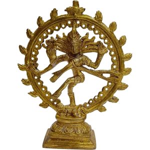 PARIJAT HANDICRAFT Lord Shiva Dancing Natraj Murti Statue d'idole en laiton 6.5 pouces Home Decor Puja Pooja Showpiece for Mandir Temple - Product Image 2