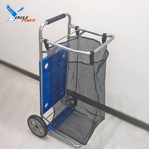2 in 1 tragbarer <span class=keywords><strong>Trolley</strong></span> Cart Aluminium klappbarer Strand wagen für Picknick, Strand, Rasen, Sport im Freien - Product Image 3