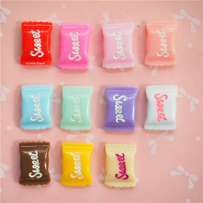 Free Shipping Cute Charms Sweet Candy Flatback Cabochons DIY Phone Case Decoration Crafts Making Scrapbooking Resin Ornament