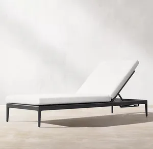 יוקרה עיצוב מודרני אלומיניום צד חיצוני מיטת שמש לחצר מלון וילה פטיו או בריכה ריהוט גן כסאות נוח