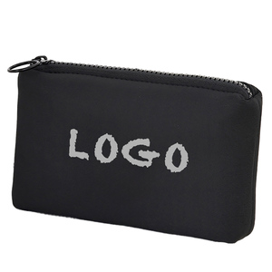 Logo In Tùy Chỉnh Không Thấm Nước <span class=keywords><strong>Neoprene</strong></span> Mỹ Phẩm Trang Điểm Dây Kéo Pouch Túi - Product Image 1