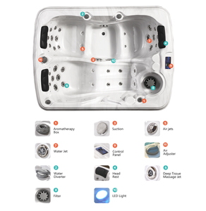 Populaire Air Jet <span class=keywords><strong>Massage</strong></span> <span class=keywords><strong>Spa</strong></span> extérieur Bain à remous <span class=keywords><strong>Massage</strong></span> <span class=keywords><strong>Spa</strong></span> natation <span class=keywords><strong>deux</strong></span> personnes bain chaud extérieur double salon - Product Image 3