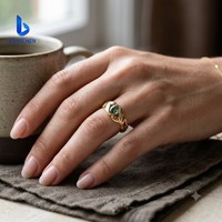 Bague de Fiançailles en Argent Sterling 925 avec Agate Mousse Ronde et Accents de Moissanite, Sertie de Feuilles, Bague de Promesse pour Femme
