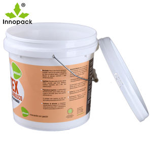 Cubo de pintura de 10kg Mango de plástico meta mango Color personalizado Soporte de impresión Cubo de plástico de 10 litros - Product Image 4