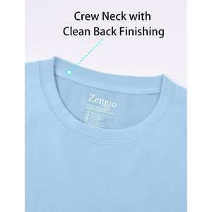 T-shirt personnalisé pour homme à col rond, manches courtes, coupe classique, léger, décontracté, basique, col rond, uni, doux, en tissu triblend - Product Image 4