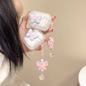 Joli étui pour écouteurs <span class=keywords><strong>papillon</strong></span> 3D avec porte-clés pour <span class=keywords><strong>AirPods</strong></span> 1 2 3 4 3e <span class=keywords><strong>coque</strong></span> souple pour <span class=keywords><strong>AirPods</strong></span> Pro 2 Pro2 étuis de protection - Product Image 4