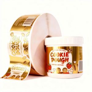 Etiquetas Adhesivas Personalizadas de Papel Dorado <span class=keywords><strong>para</strong></span> Envasado, Etiquetas Refrigeradas de <span class=keywords><strong>Vinilo</strong></span> <span class=keywords><strong>para</strong></span> Alimentos Enlatados y Congelados - Product Image 1